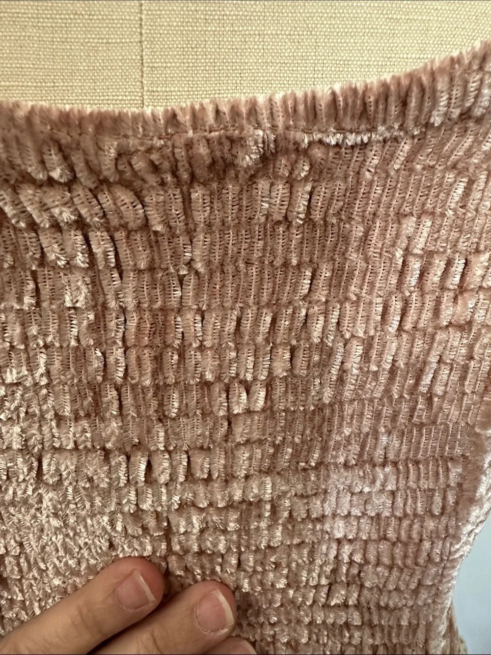 Free People Blush Velvet Square-Neck Trim Top - Picture 4 of 7